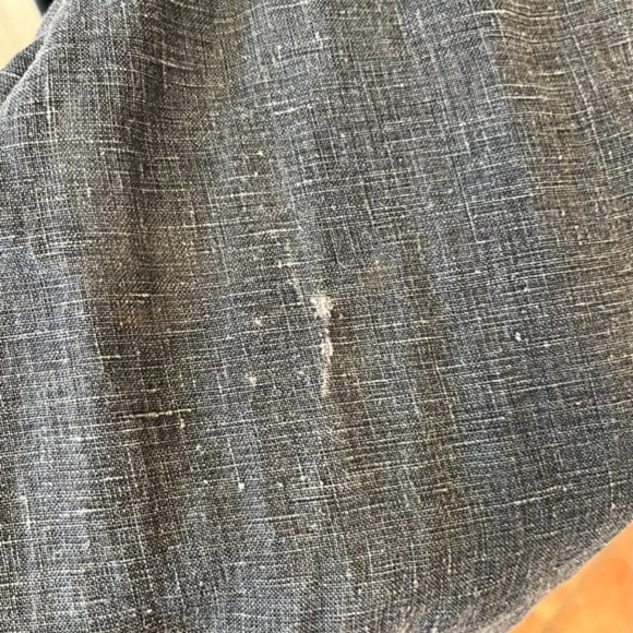 Boden blue heather linen crinkle wrap dress size 8R - Picture 3 of 6